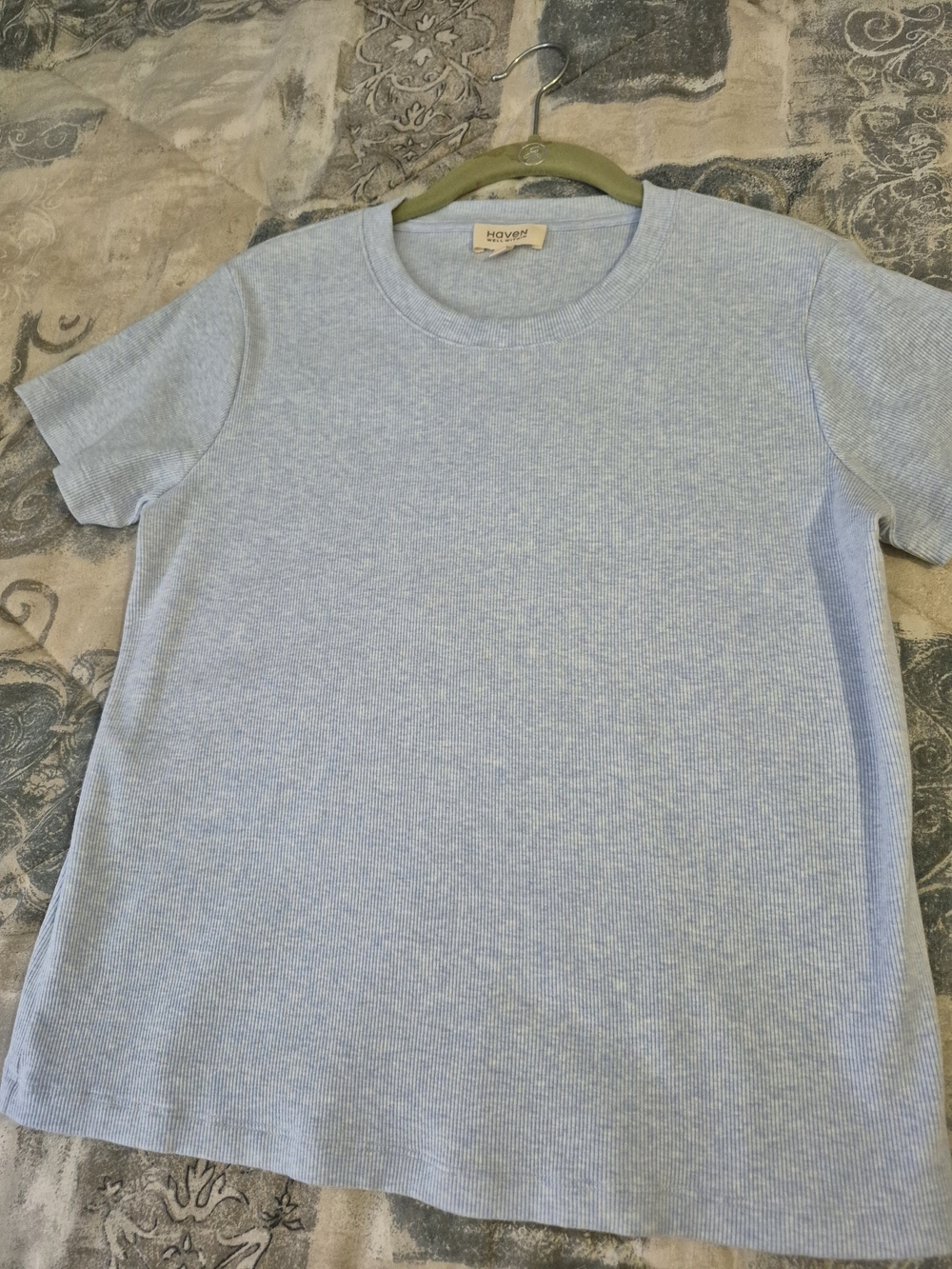 Haven Well Within Heather Light Blue Ribbed Crew Tee